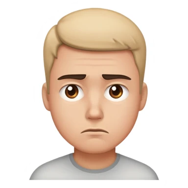 Disappointed serious face sticker