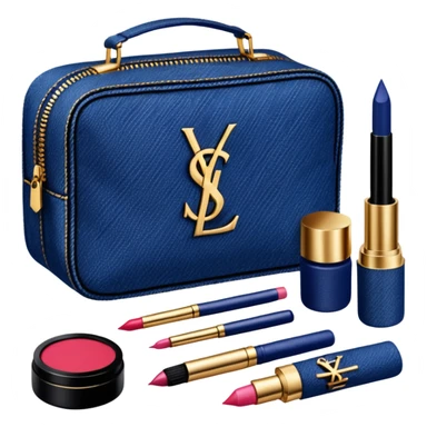 Make up kit ysl denim design sticker