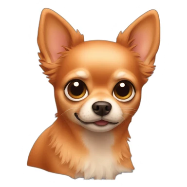 Red chihuahua furry sticker