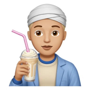 muslim man drinking milkshake sticker