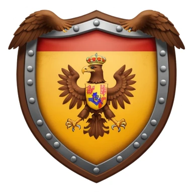 🇪🇸 con un aguila marrón atrás del escudo de España sticker