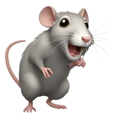 Panicking rat sticker