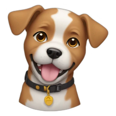 Kawaii dog person sticker