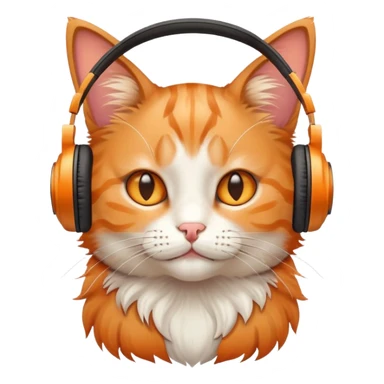 Cat with headphones sticker