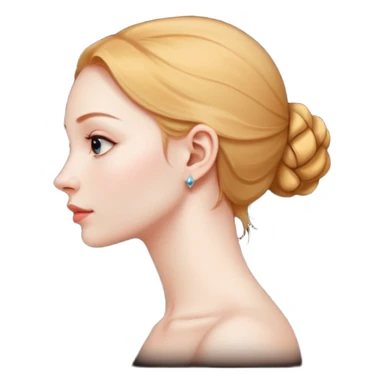woman neck in profile sticker