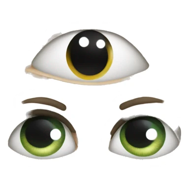 the eye, instead of the pupil, the letter M sticker