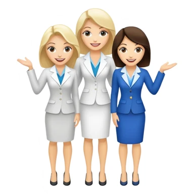 Three white lady realtors two brunettes and one blonde sticker