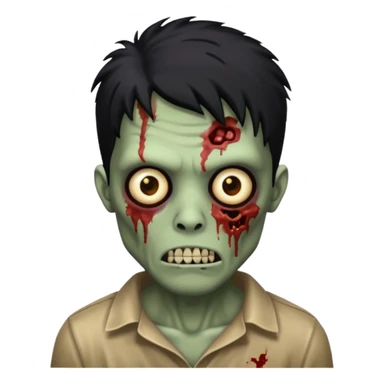 🧟‍♂️ with black scene hair and a little more human looking sticker