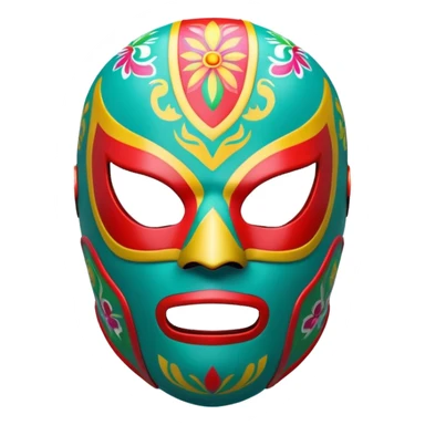 luchador ski mask, colorful mexican wrestling mask sticker