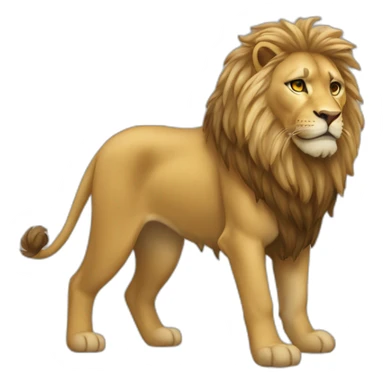 Leone con preda sticker