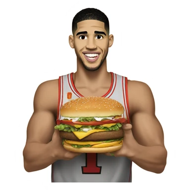 Jayson Tatum eating burger  sticker