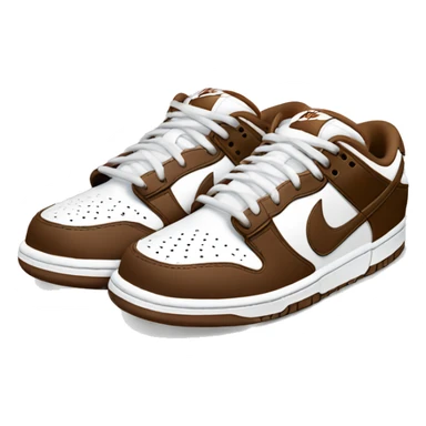 one pair of brown nike dunk low  sticker