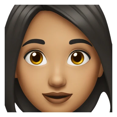 Girl-with-makeup-and-short-black-hair-smiling sticker