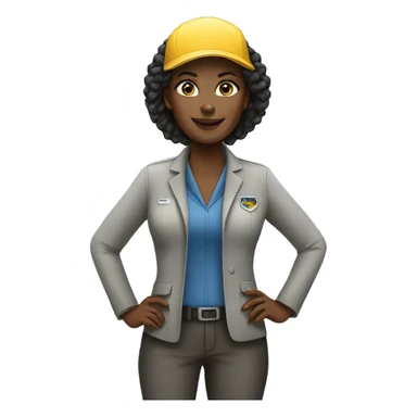 Transportation coordinator female African  sticker