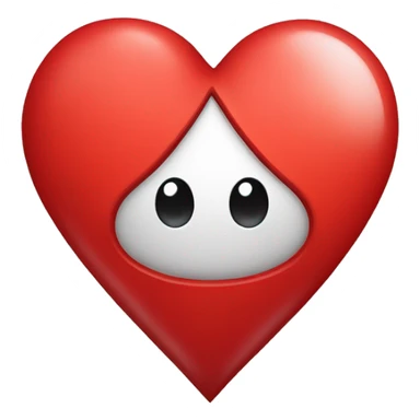 Red heart with teardrop sticker