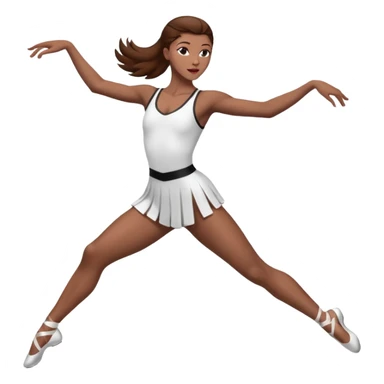 Jazz dancer white with brown hair  sticker
