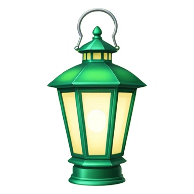 Shop Sign Light + green tint, Street Lantern. sticker