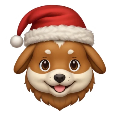 dog with festive hat  sticker