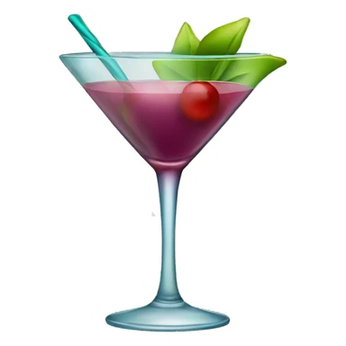 cocktail glass with bow on the stem sticker