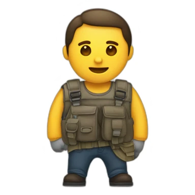 Homme et sacoche sticker