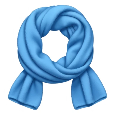 fuzzy scarf, soft and cozy, simple emoji style sticker