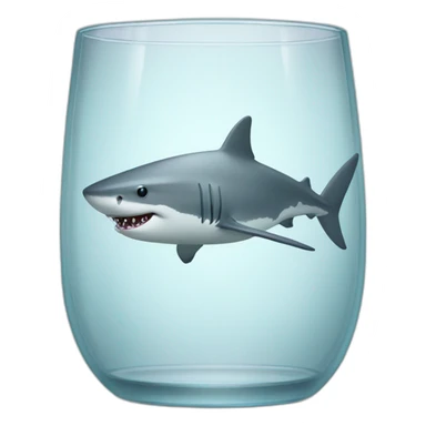 Shark in glass sticker