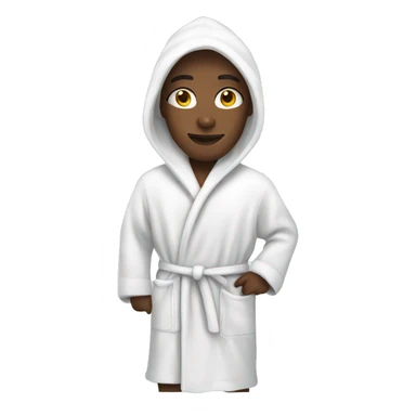White bath robe  sticker