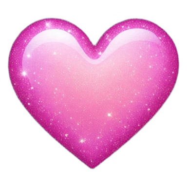 Sparkly pink heart sticker