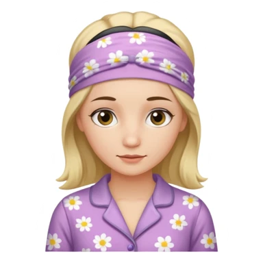 women in pyjamas with headband sticker