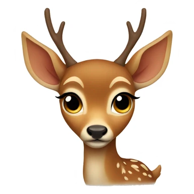 little deer the fawn is sad sticker