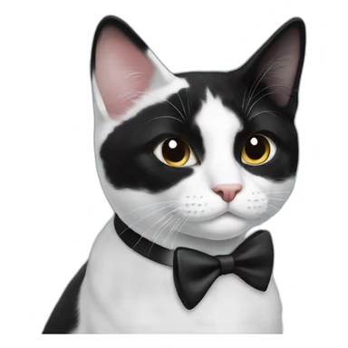 tuxedo black and white cat sticker