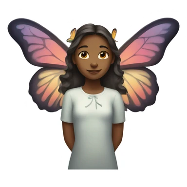 Girl with butterfly wings sticker