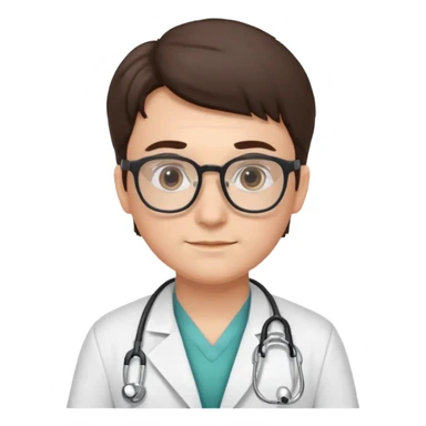 doctor with glasses sticker