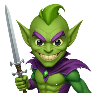 green goblin - pointy ears, dagger sticker