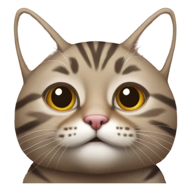 tabby cat with pink nose sticker