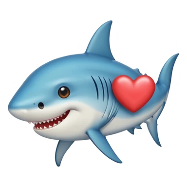 Tiburón con ojos de corazon sticker