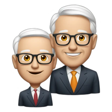 jeff bezos with warren buffett sticker