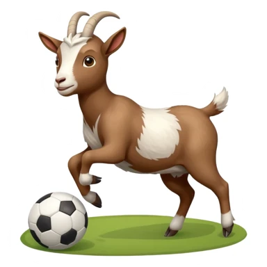 Goat playing football sticker