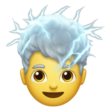 Lightening lifting toupee off of head sticker