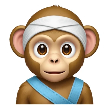 monkey injured sticker