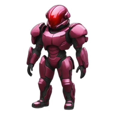 futuristic Autonomous Combat colored crimson armored pants sticker
