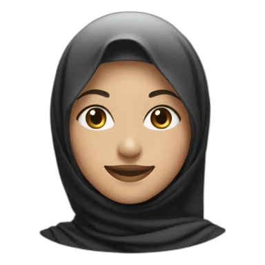 woman smile with black hijab sticker