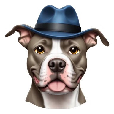 bluenosed pitbull with gangster hat sticker