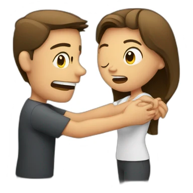 A woman slapping a man sticker