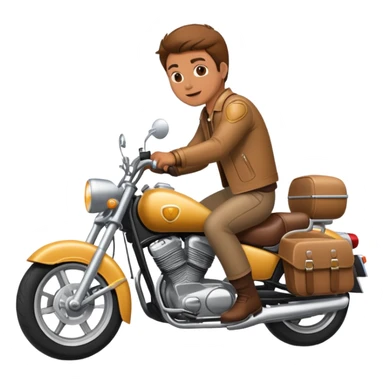 Hombre claro con moto sticker