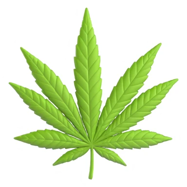 cannabis leaf 3D emoji sticker