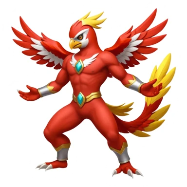 Blaziken-Hawlucha-fusion sticker