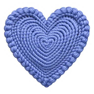 Periwinkle crochet heart sticker