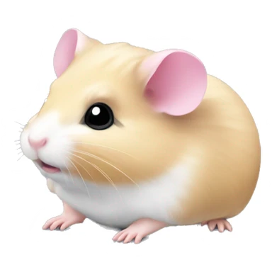 hamster visage gris  ému avec noeud rose  sticker