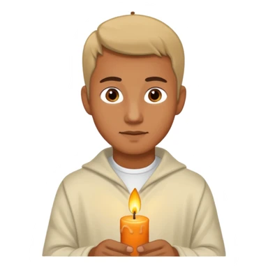 Man lighting a candle  sticker